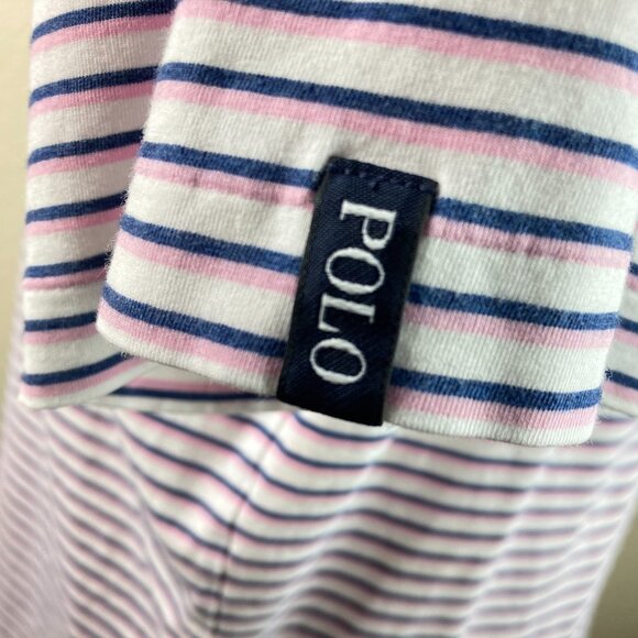Ralph Lauren Polo Golf Stretch Lisle Blue White & Pink Stripe Shirt Sz XXL - Picture 5 of 16